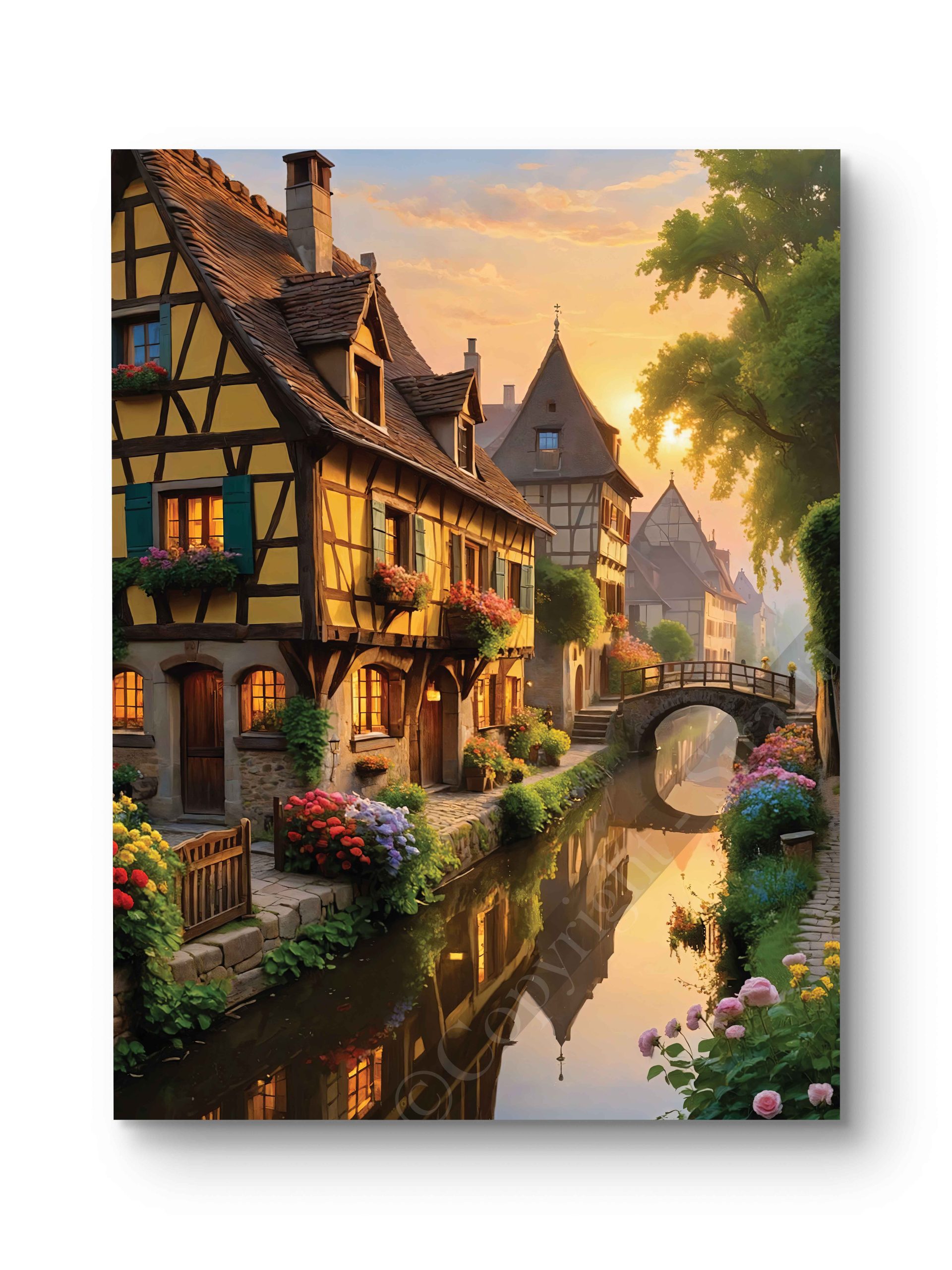 Tableau Village de Contes