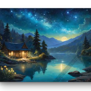 Tableau Calme Sous les Étoiles