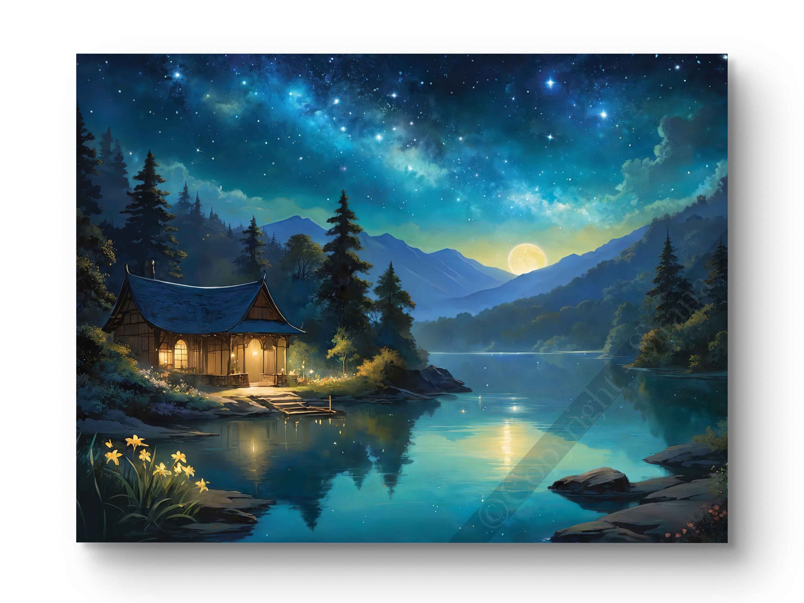 Tableau Calme Sous les Étoiles