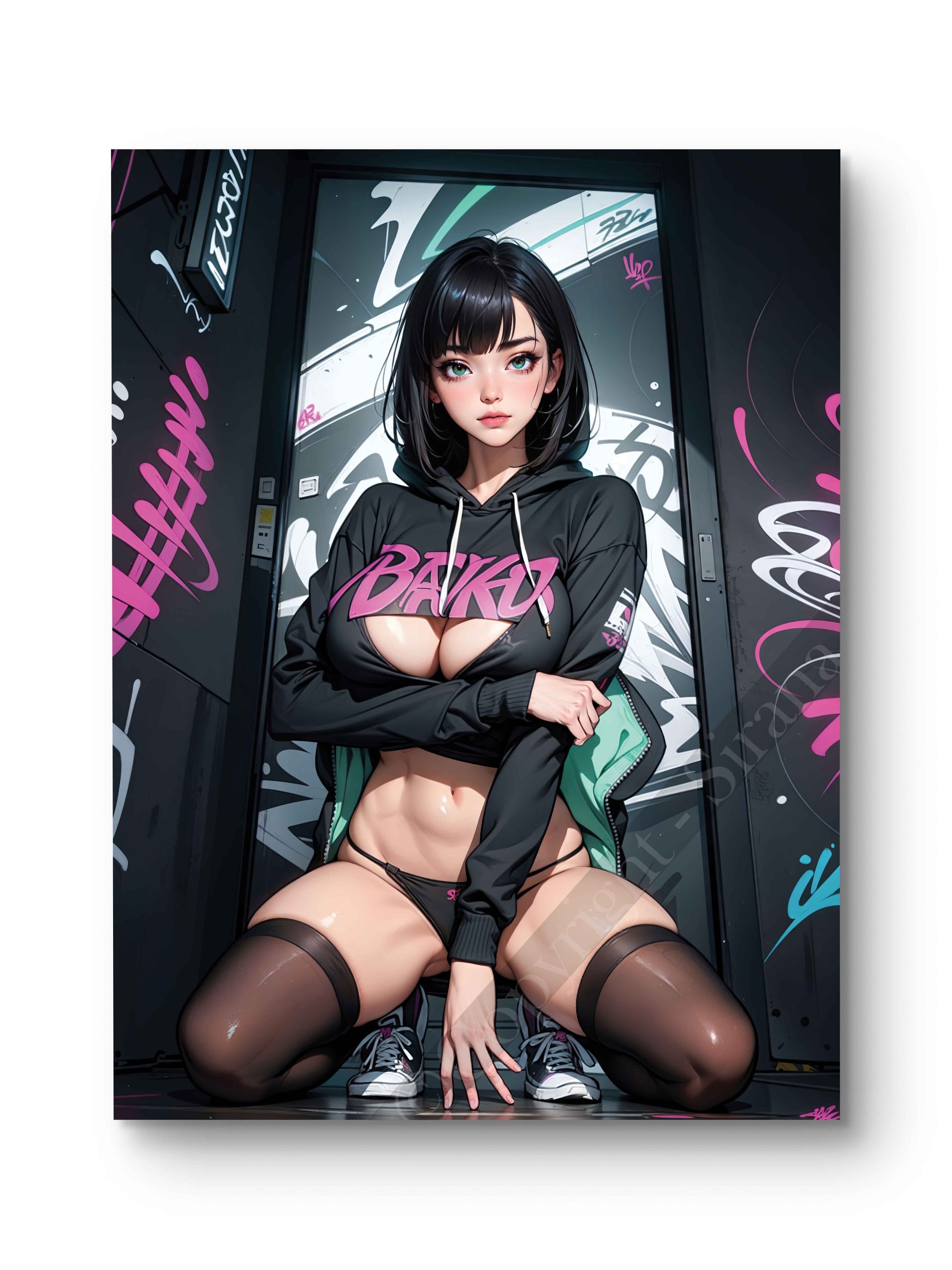 Tableau Graffiti Girl