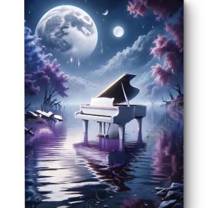 Tableau Piano au Clair de Lune