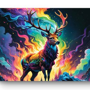 Tableau Cerf des Flammes
